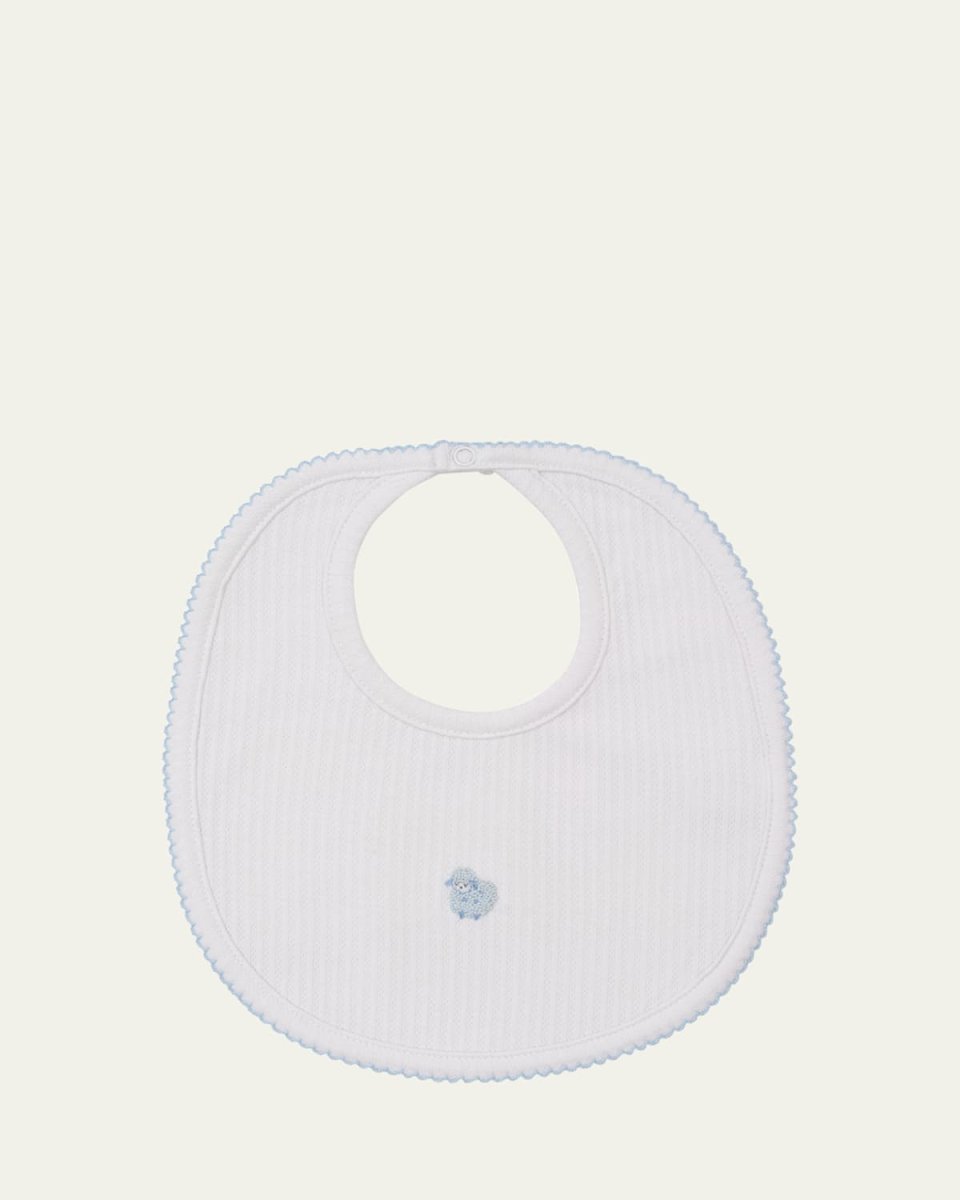 Boy's Baa Baa Baby Sheep Hand Embroidered Bib